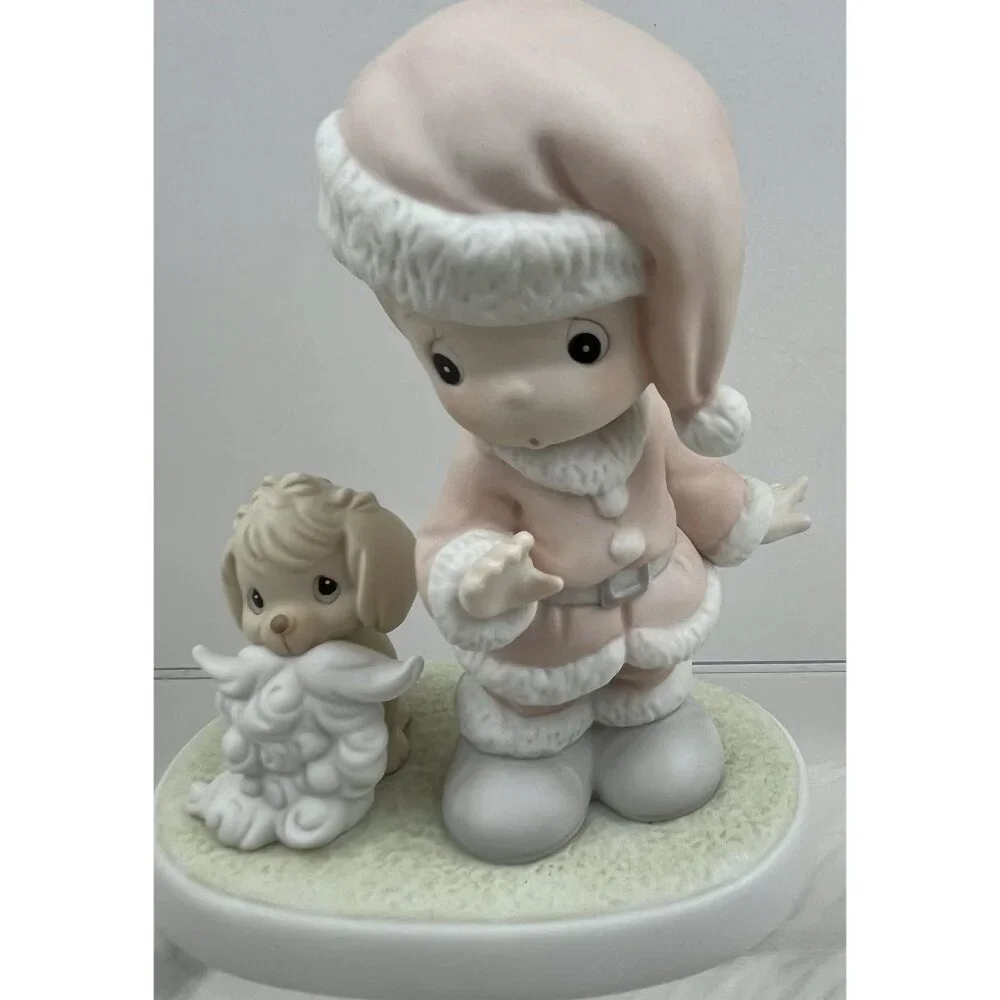 Precious Moments Wishing You a HO HO HO Figure VTG 1992 527629 G-Clef Enesco - Picture 4 of 11